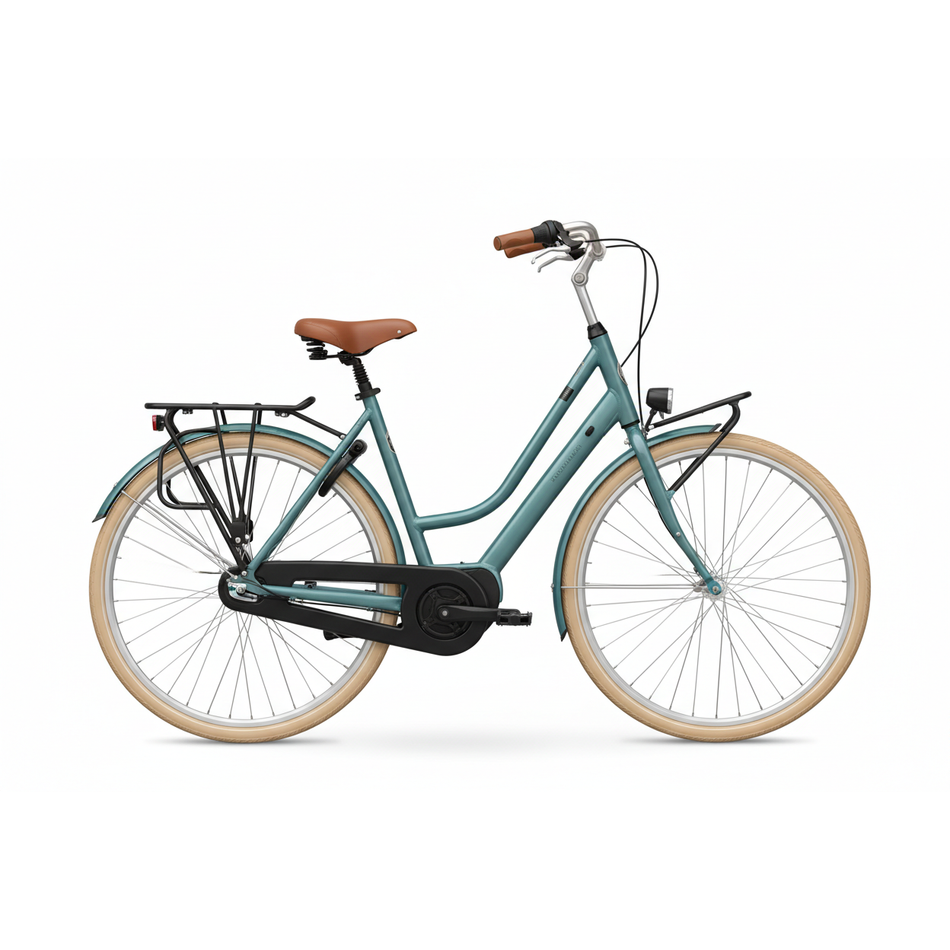 Comfort city e-bike with 250W motor and Dutch-style frame.