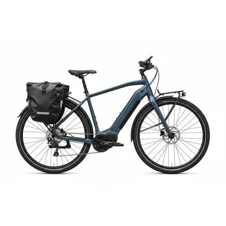 Long-distance touring bike with dual battery option.
