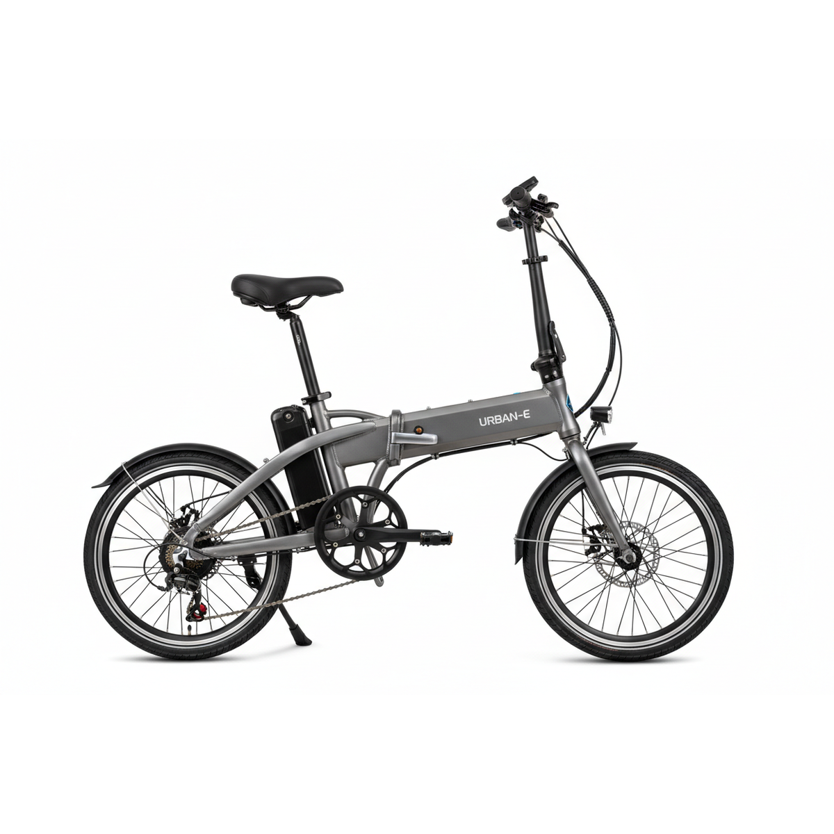 Premium folding e-bike with 350W motor.