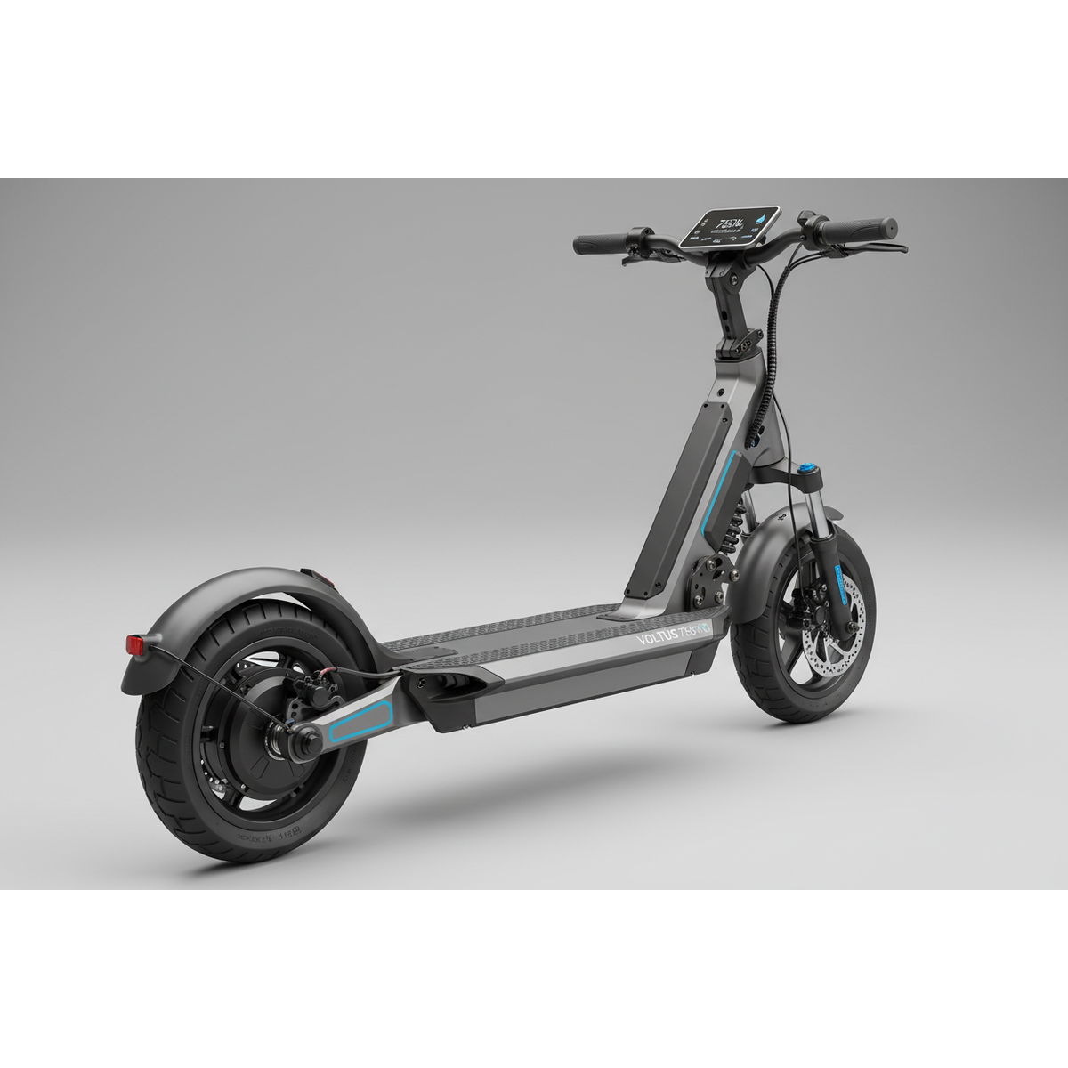 Premium scooter with 750W motor and IP66 water resistance.
