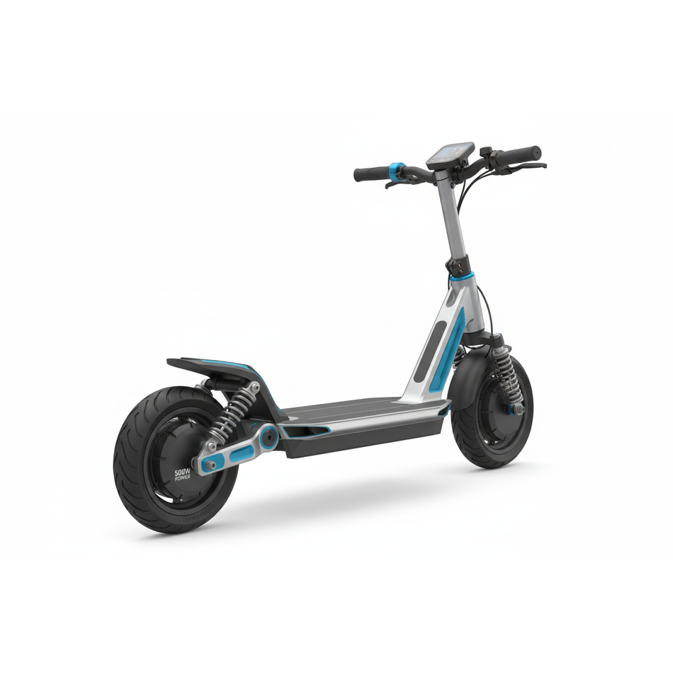 Suspension-focused smooth riding with 500W motor and 40km range.