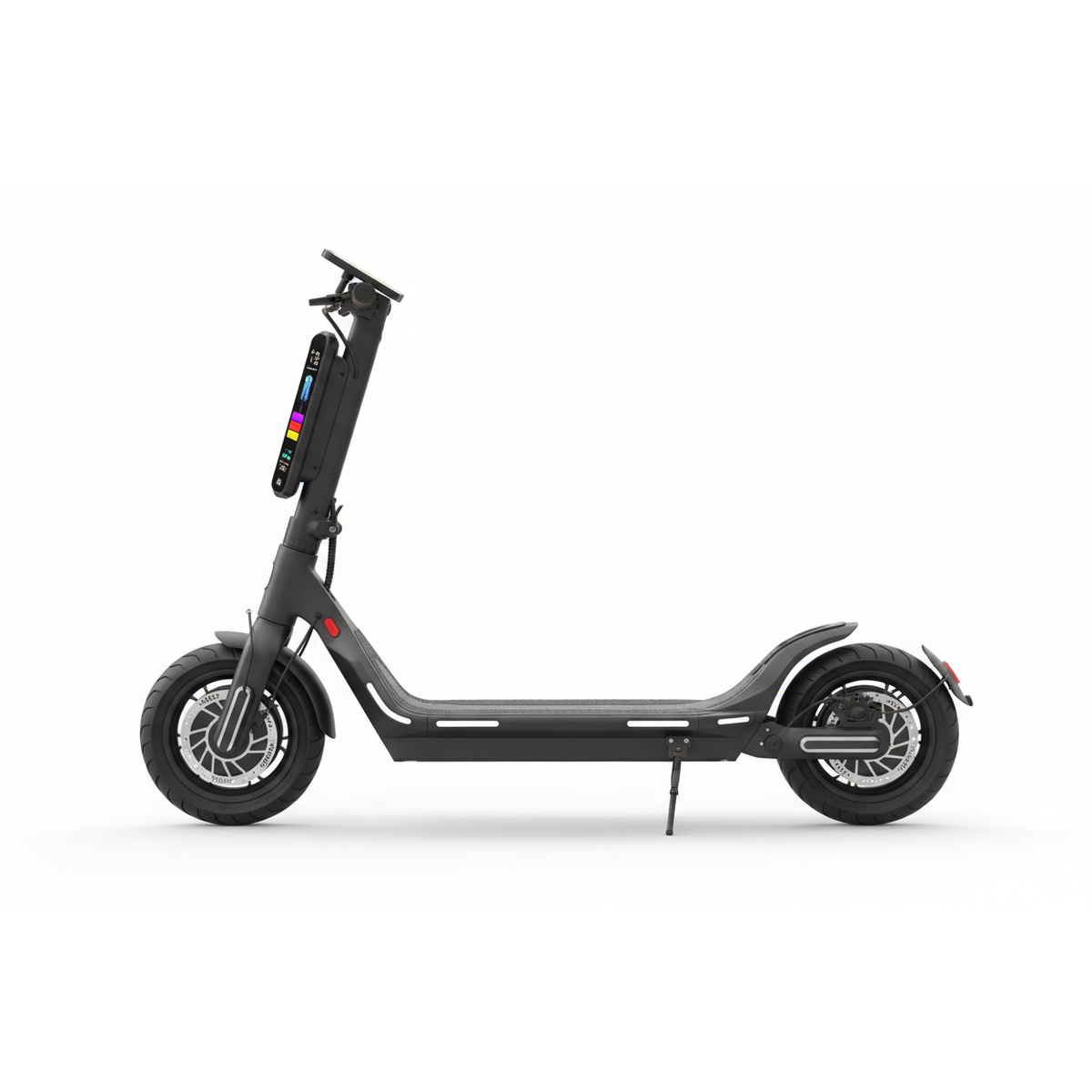 Twin-motor scooter with dual 600W motors.
